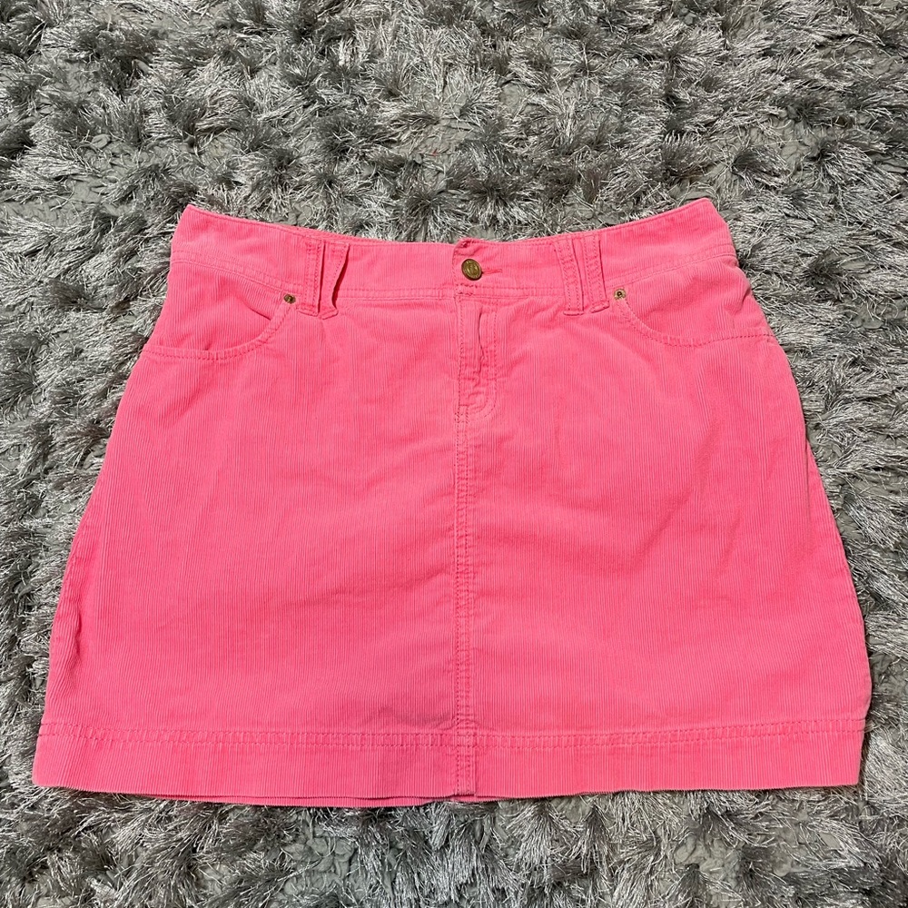 Lily Pulitzer Women’s Pink Corduroy Palm Beach Fit Mini Skirt Size 8
